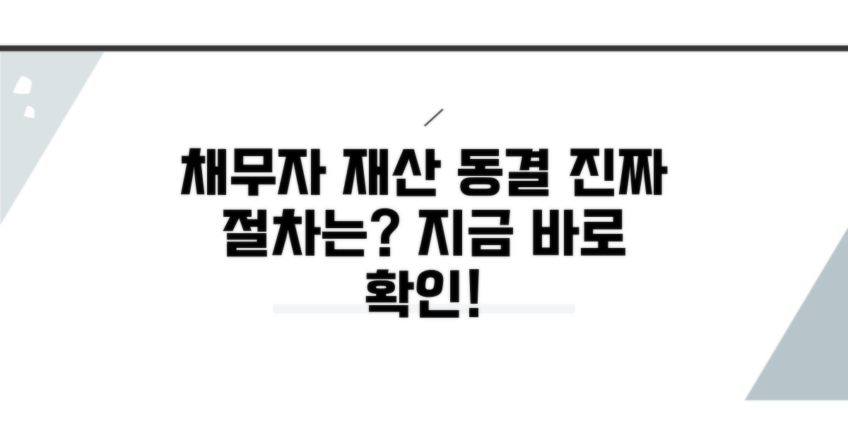 채무자 재산 동결, 실제 절차는?