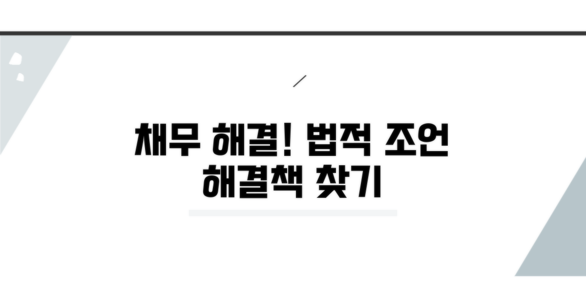 채무 해결을 위한 법적 조언