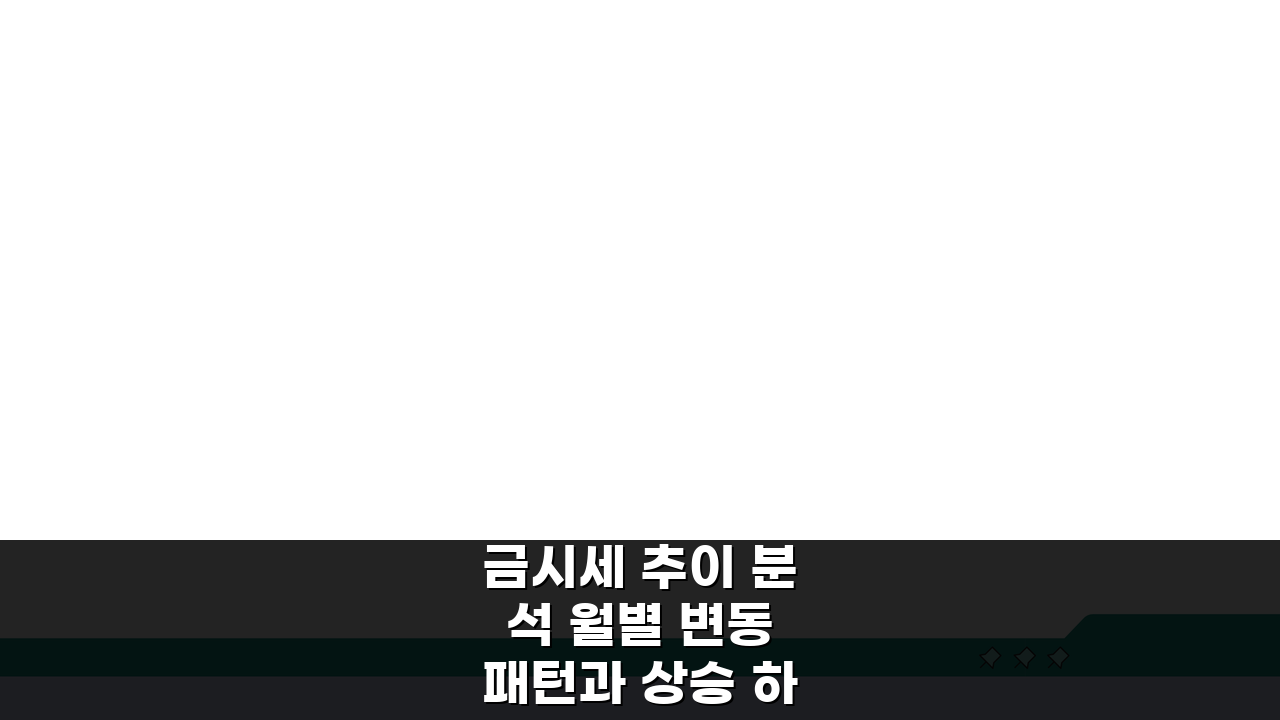 금시세 추이 분석 월별 변동 패턴과 상승 하락 요인 5가지 핵심 포인트