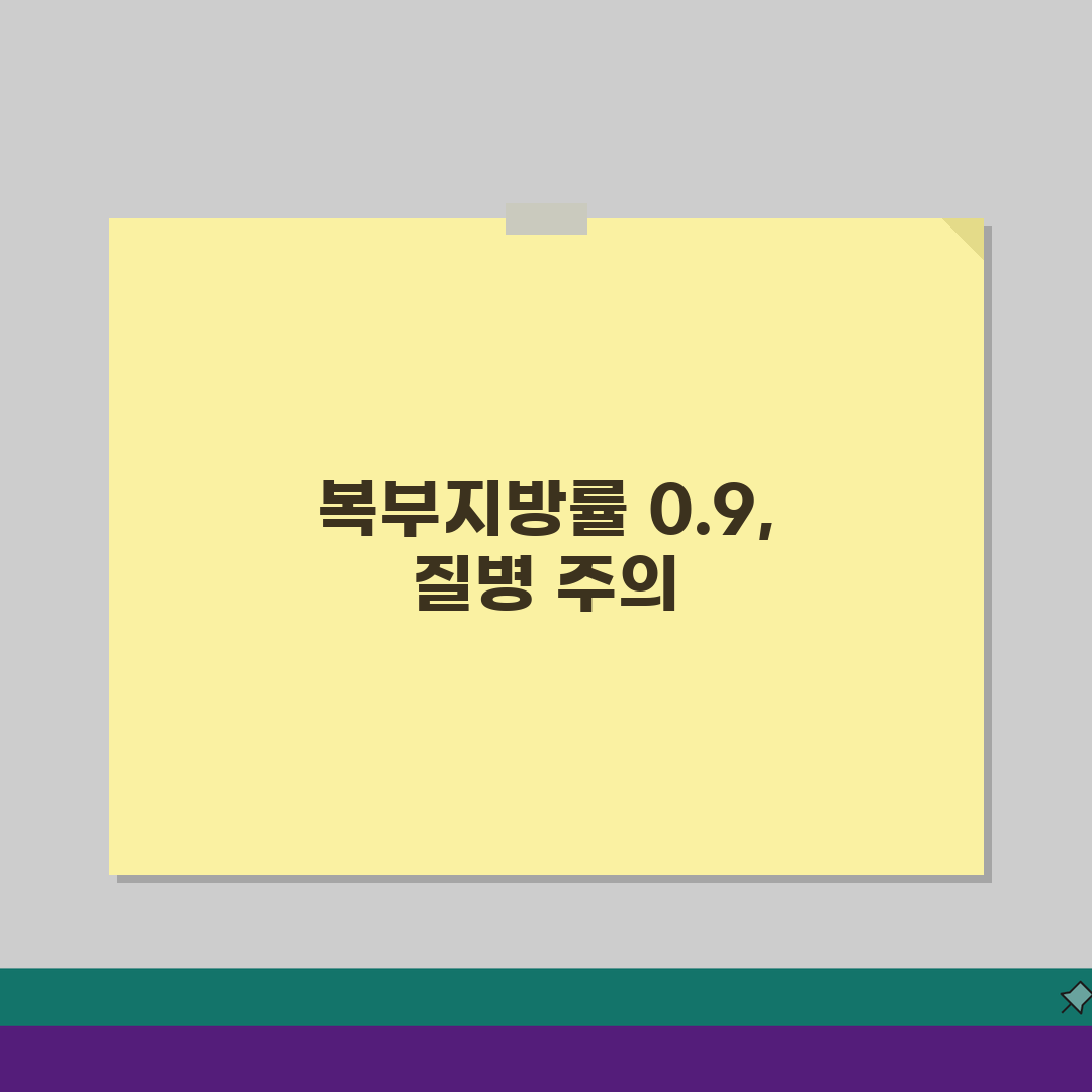복부지방률 0.9 넘으면? 위험 질병 5가지와 예방법