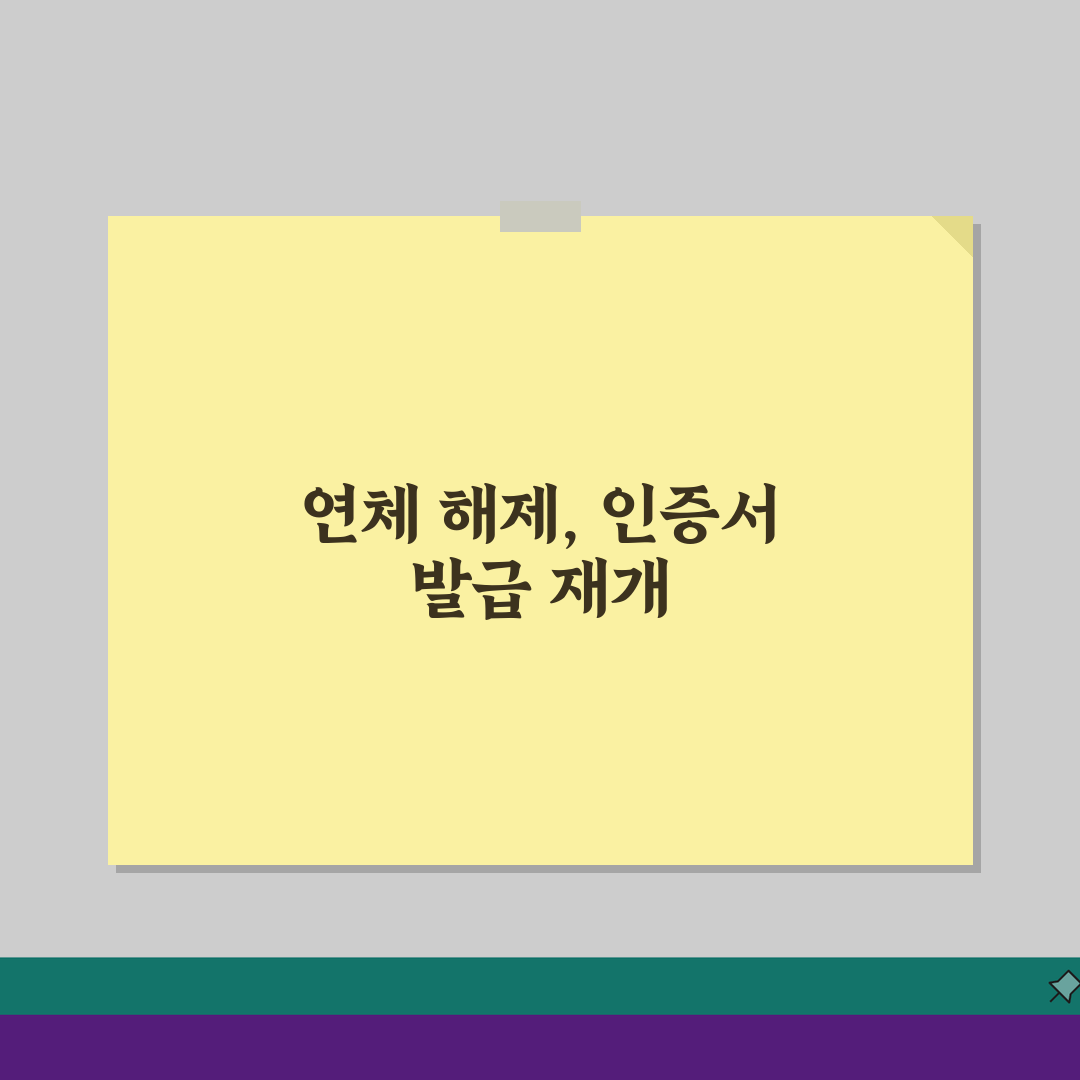 카드연체 공인인증서 발급제한 해제방법, 3단계로 해결!