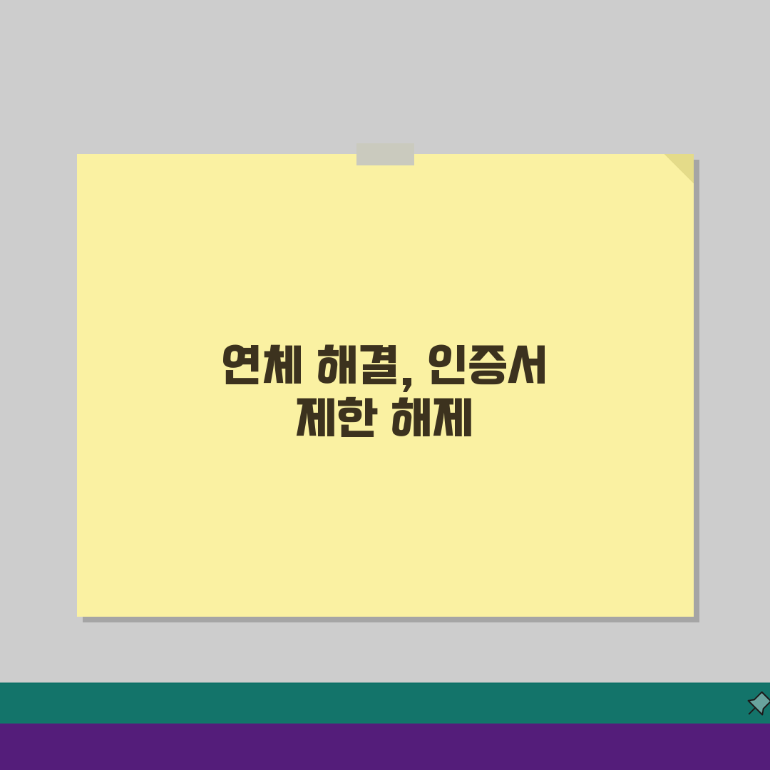 카드연체 공인인증서 발급제한 해제방법, 3단계로 해결!